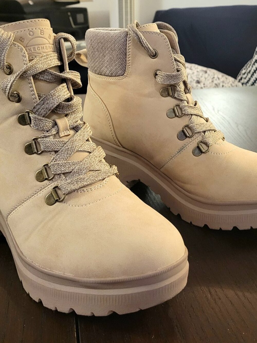 SKETCHERS BOBS - Tan Brown Boots - Women size 8.5